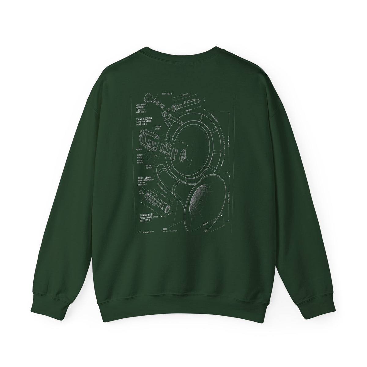 Bandhead Blueprint Sousaphone Edition Heavyweight Crewneck