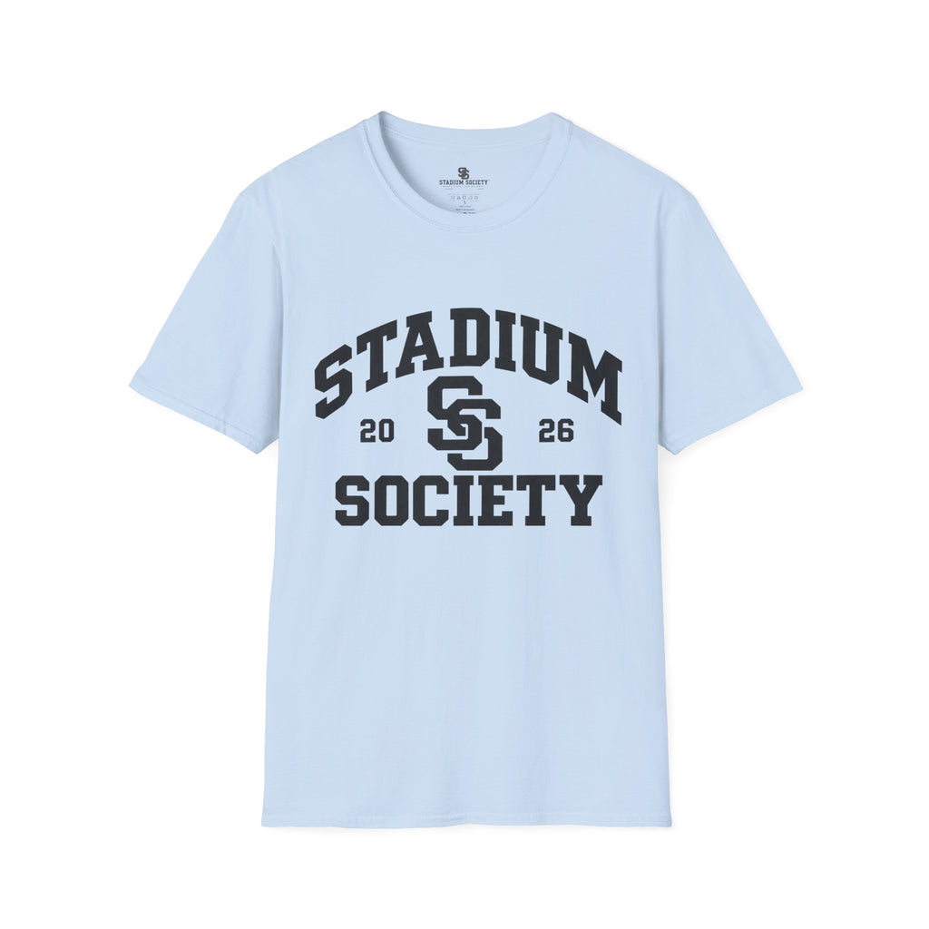 Stadium Society Collegiate Logo Tee — Game Day — Light Blue front