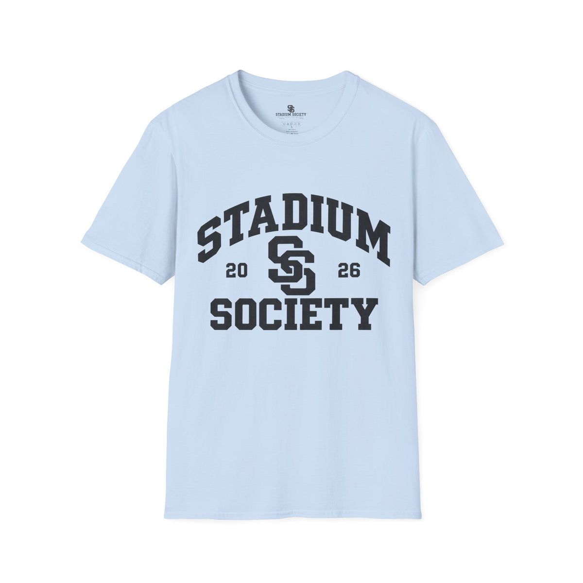 Stadium Society Collegiate Logo Tee — Game Day — Light Blue front