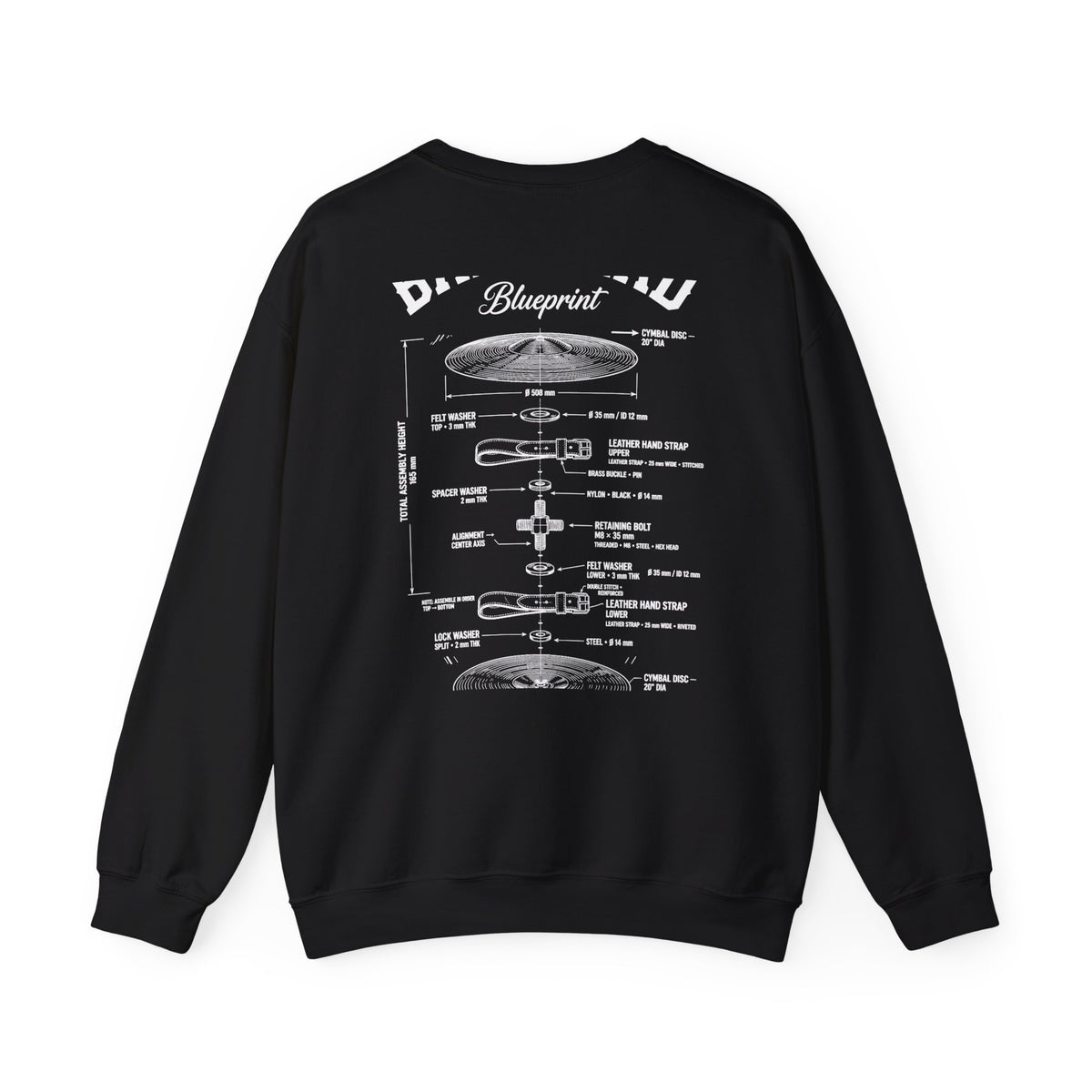 Bandhead Blueprint Cymbals Edition Heavyweight Crewneck