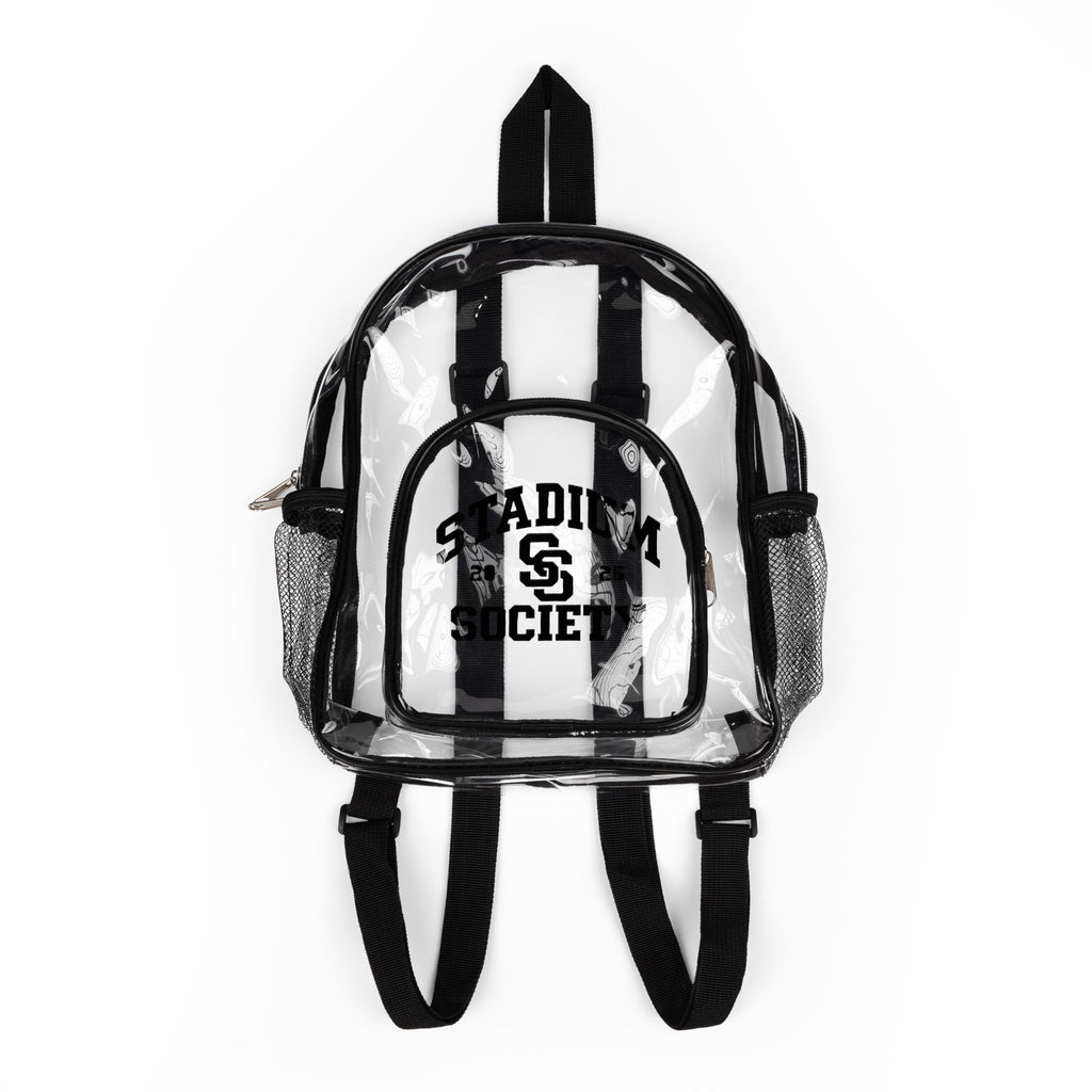 Stadium Society Clear Game Day Backpack — studio front