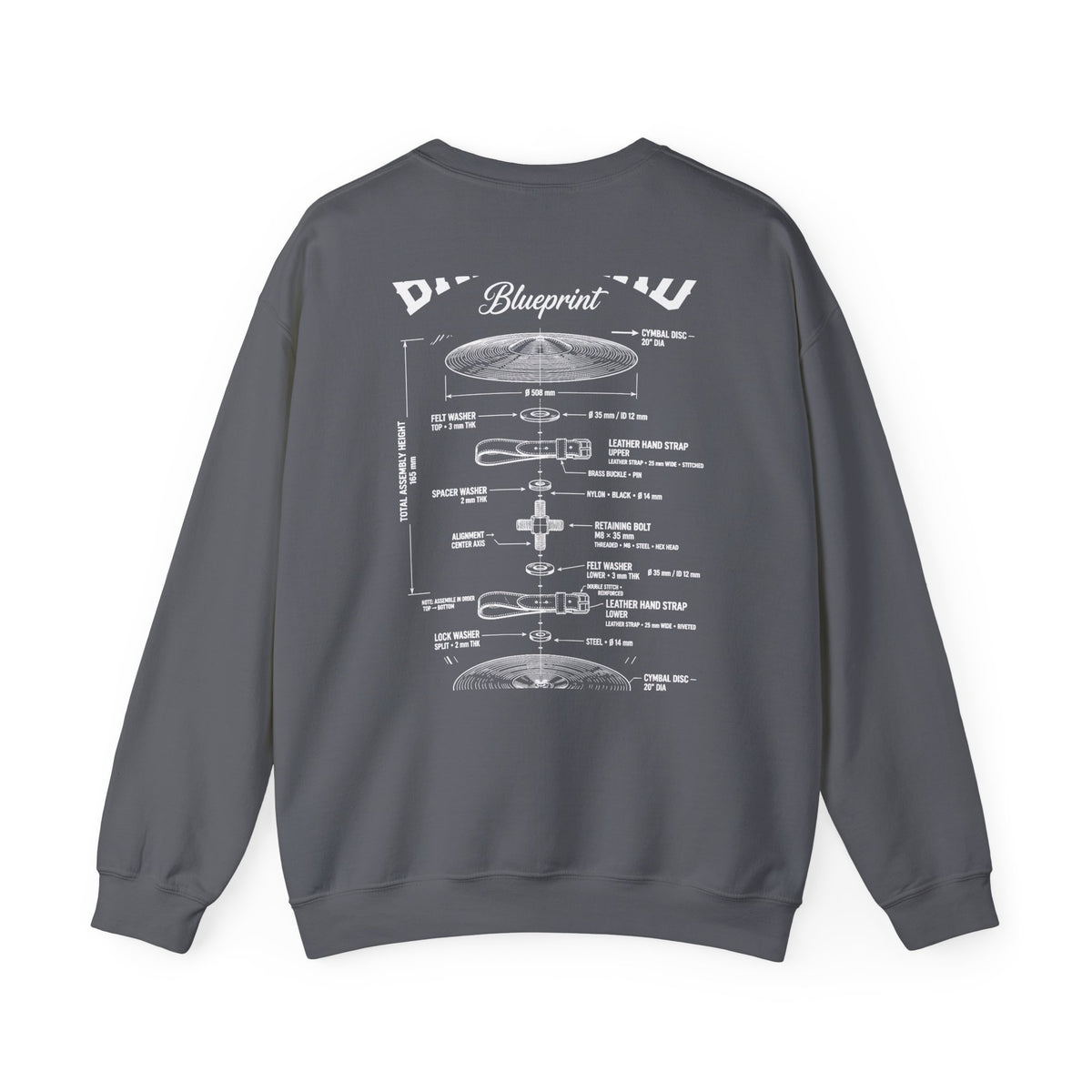 Bandhead Blueprint Cymbals Edition Heavyweight Crewneck