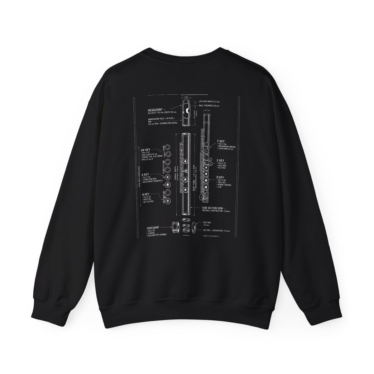 Bandhead Blueprint Flute Edition Heavyweight Crewneck