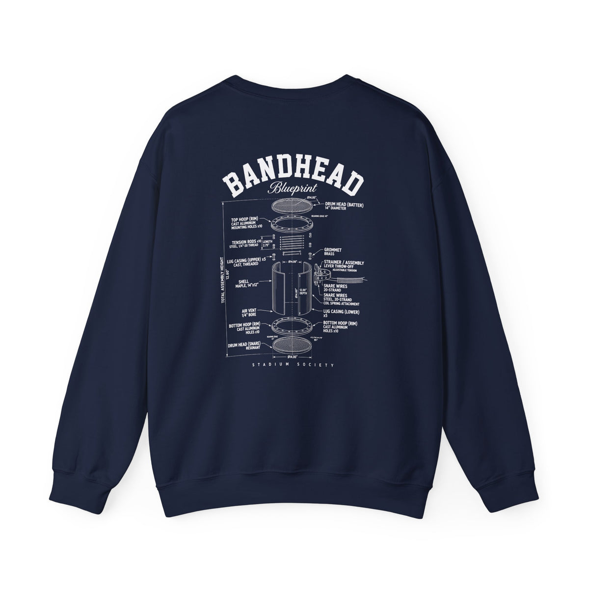Bandhead Blueprint Snare Edition Heavyweight Crewneck