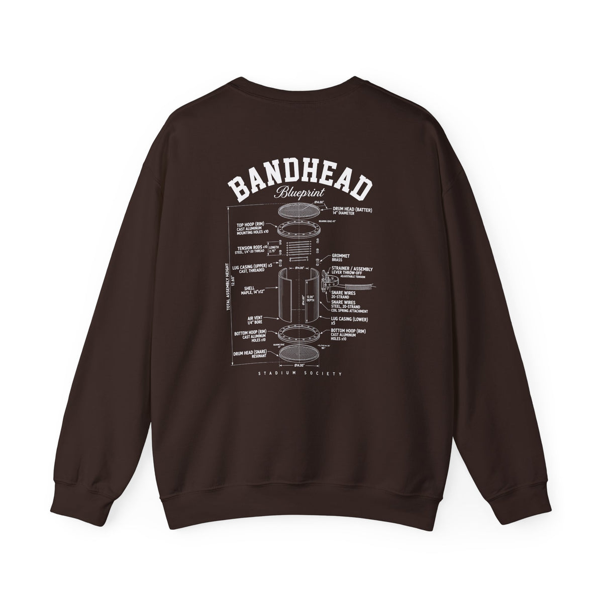 Bandhead Blueprint Snare Edition Heavyweight Crewneck