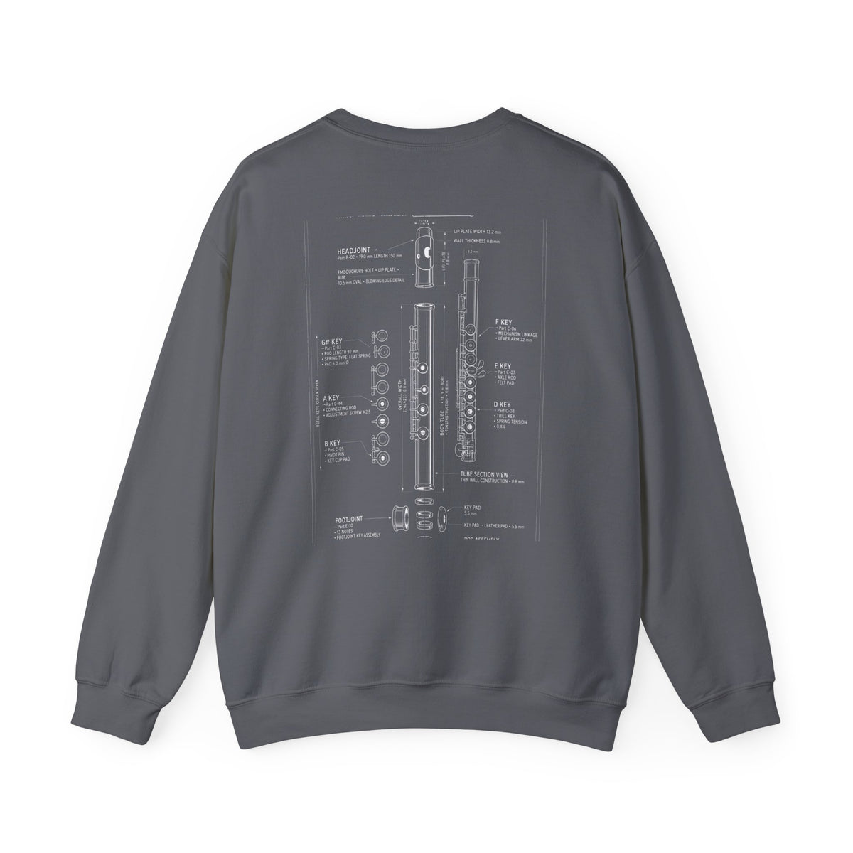 Bandhead Blueprint Flute Edition Heavyweight Crewneck