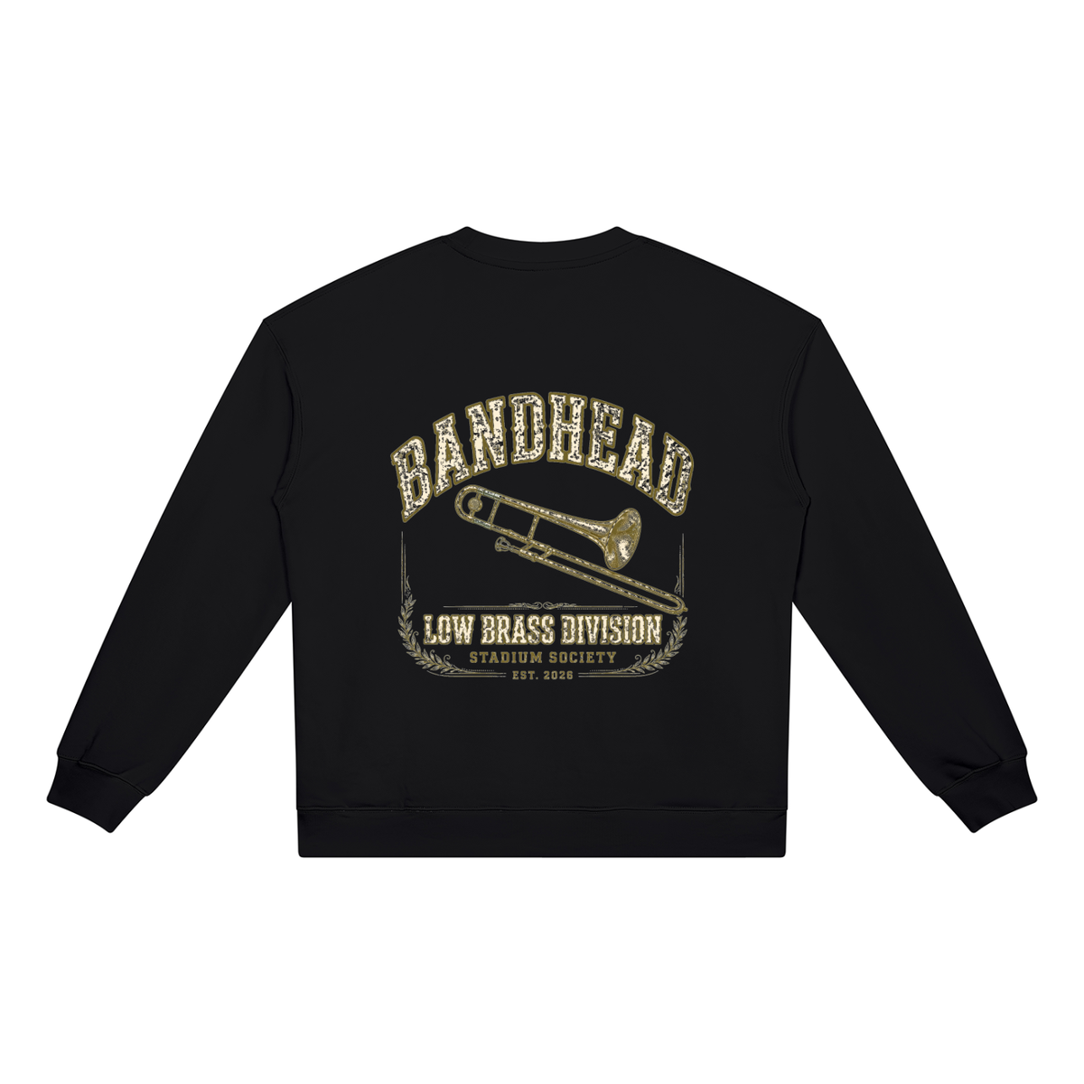 Bandhead Low Brass Division Heavyweight Crewneck — back