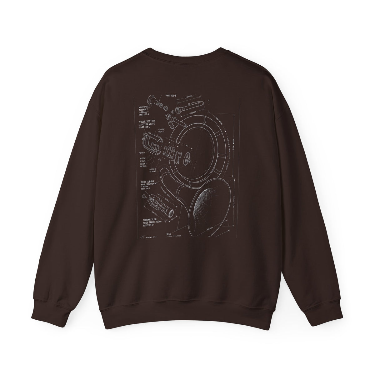 Bandhead Blueprint Sousaphone Edition Heavyweight Crewneck