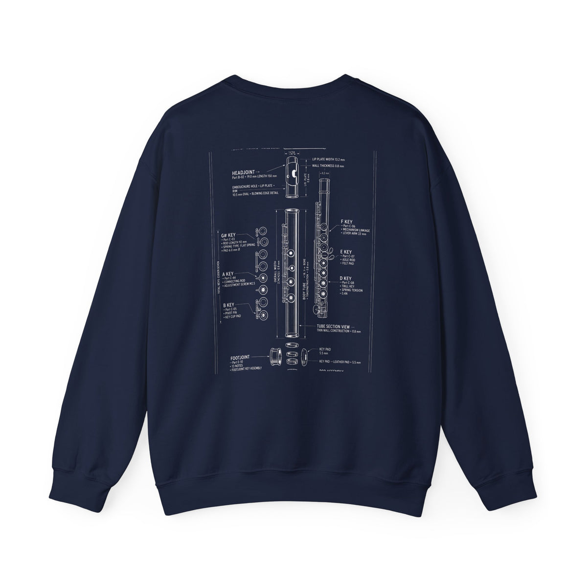 Bandhead Blueprint Flute Edition Heavyweight Crewneck