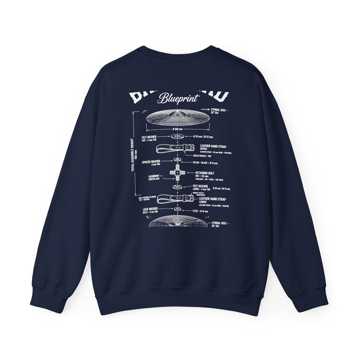 Bandhead Blueprint Cymbals Edition Heavyweight Crewneck