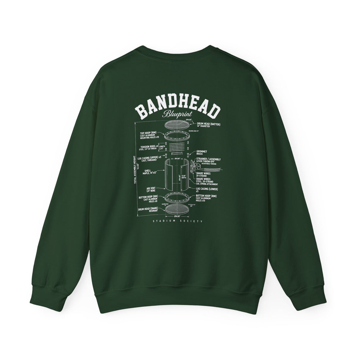 Bandhead Blueprint Snare Edition Heavyweight Crewneck