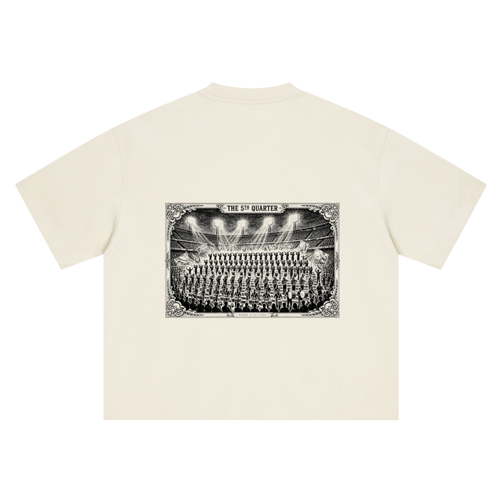 5th Quarter: Full Band in the Stands Heavyweight Tee — Vintage Bone — back