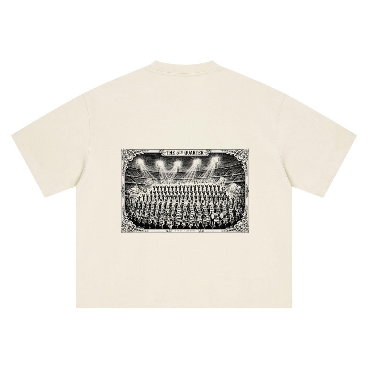 5th Quarter: Full Band in the Stands Heavyweight Tee — Vintage Bone — back
