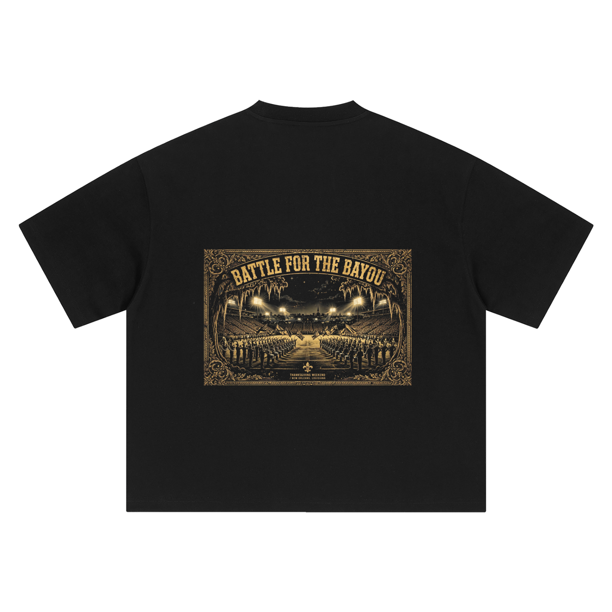 5th Quarter: Battle for the Bayou Heavyweight Tee — back