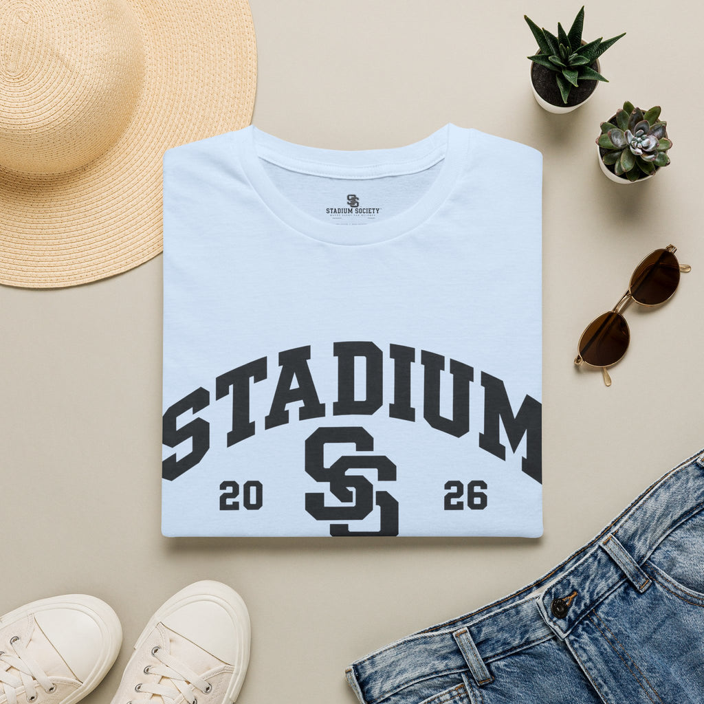Stadium Society Collegiate Logo Tee — Game Day — Light Blue back