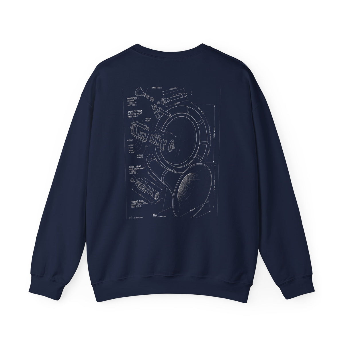 Bandhead Blueprint Sousaphone Edition Heavyweight Crewneck