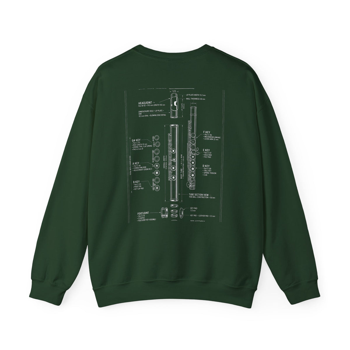 Bandhead Blueprint Flute Edition Heavyweight Crewneck