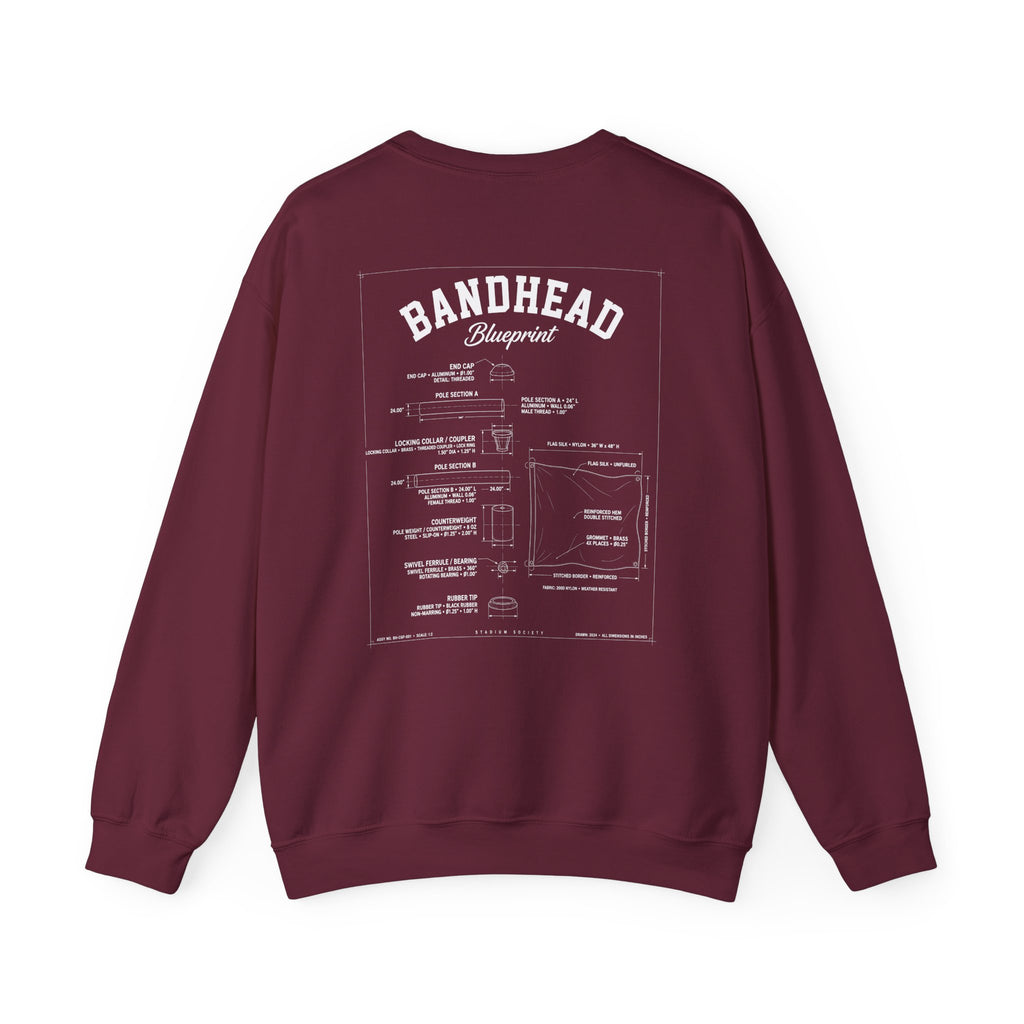Bandhead Blueprint Color Guard Edition Heavyweight Crewneck