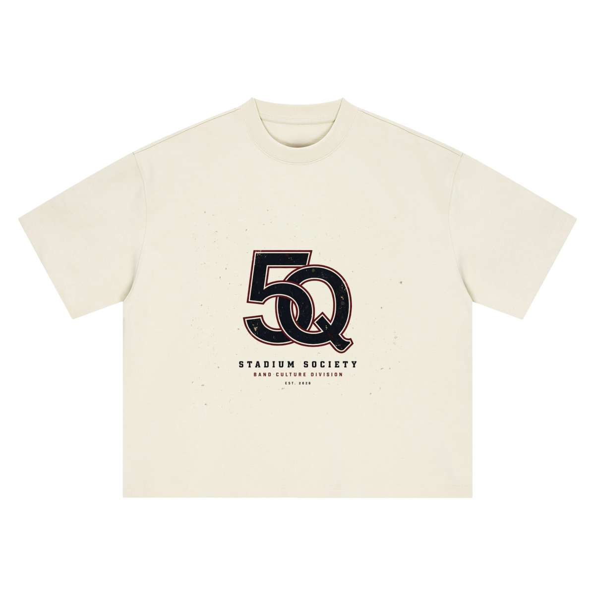 The 5th Quarter Heavyweight Tee — Vintage Bone — front