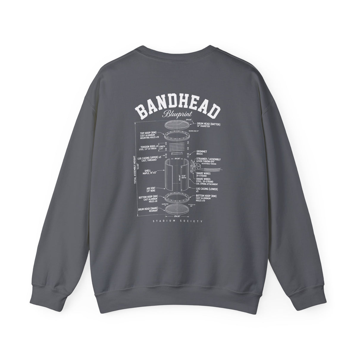 Bandhead Blueprint Snare Edition Heavyweight Crewneck