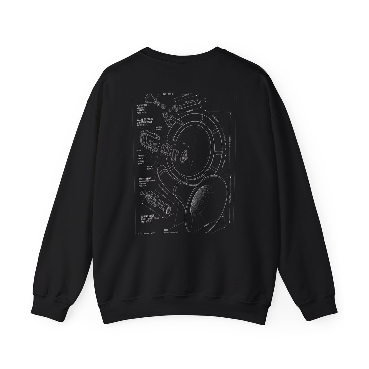 Bandhead Blueprint Sousaphone Edition Heavyweight Crewneck