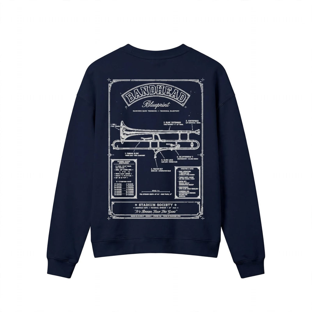 Bandhead Blueprint Trombone Edition Heavyweight Crewneck