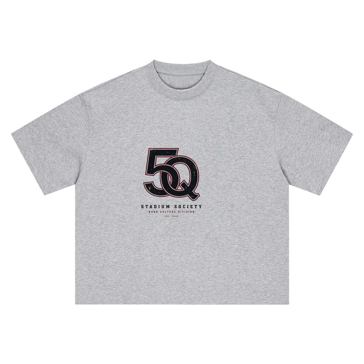 5th Quarter: Where It All Ends — Drum Major Edition Heavyweight Tee — Gray — front view (gray)