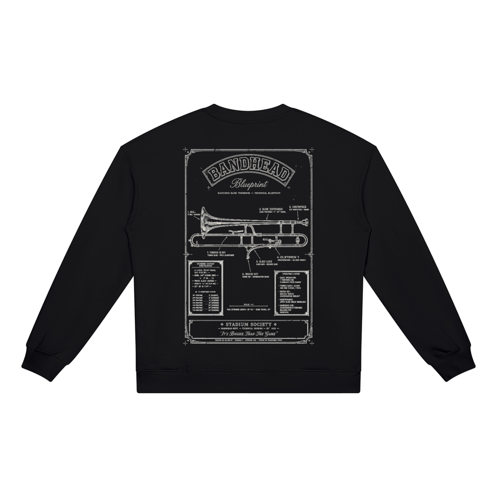Bandhead Blueprint Trombone Edition Heavyweight Crewneck