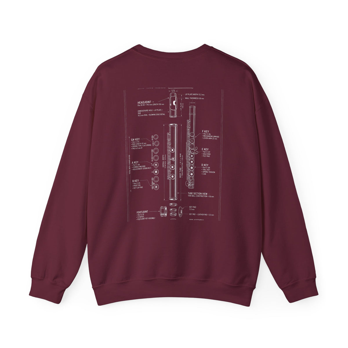 Bandhead Blueprint Flute Edition Heavyweight Crewneck