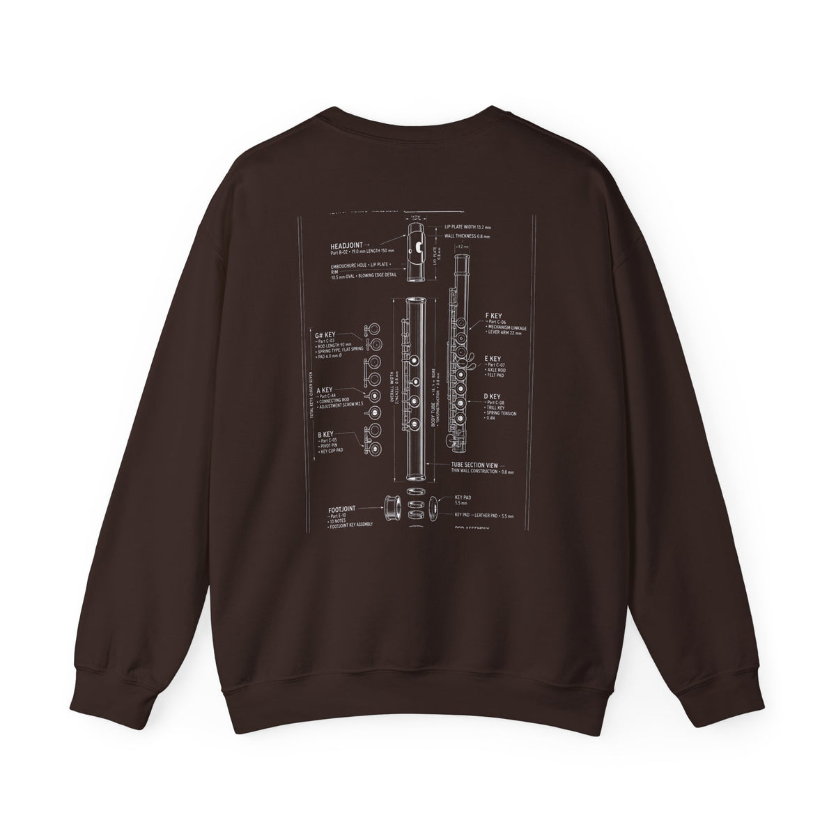 Bandhead Blueprint Flute Edition Heavyweight Crewneck
