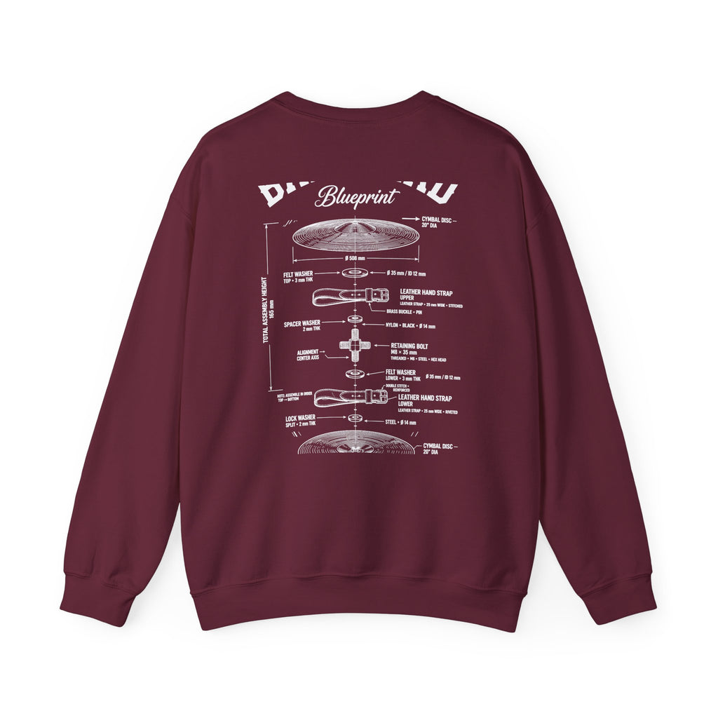 Bandhead Blueprint Cymbals Edition Heavyweight Crewneck