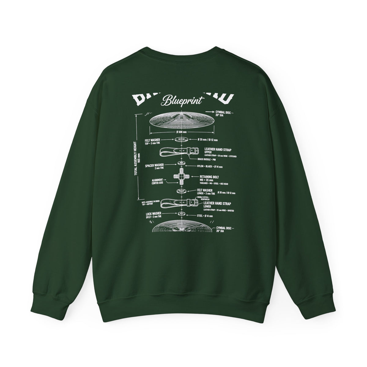 Bandhead Blueprint Cymbals Edition Heavyweight Crewneck