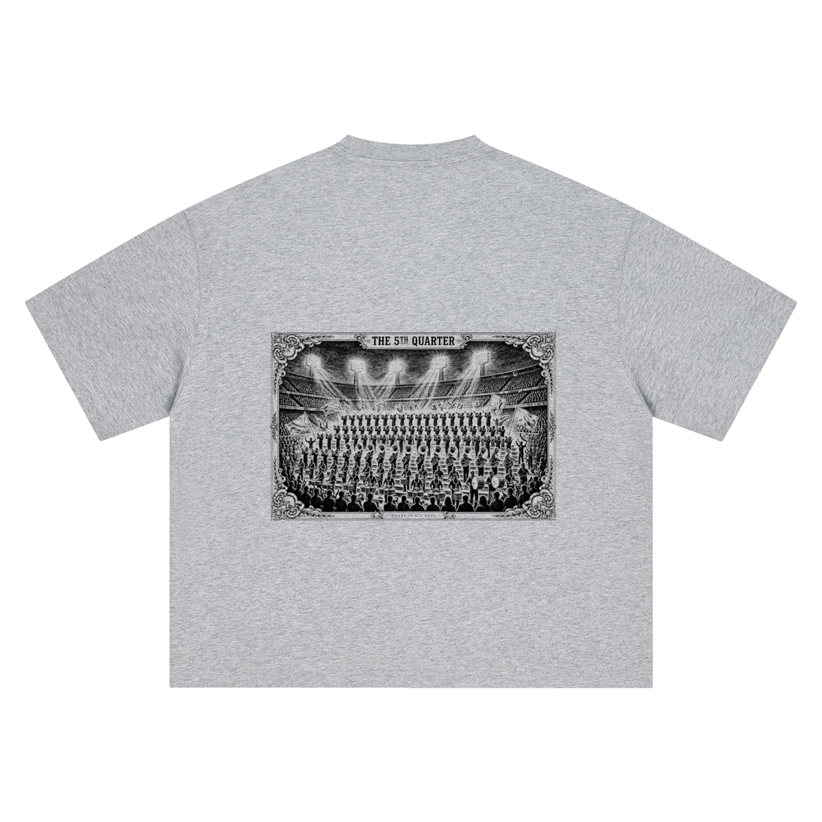 5th Quarter: Full Band in the Stands Heavyweight Tee — Gray — back