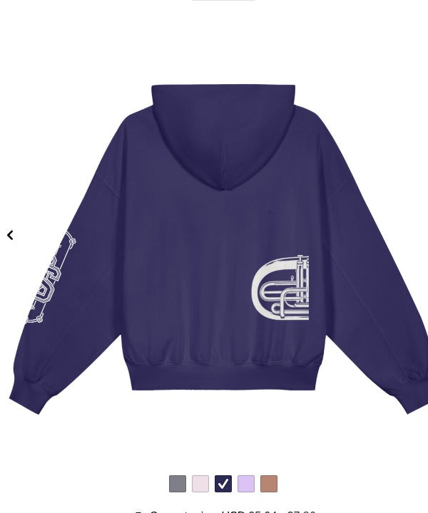 Bandhead Blueprint Mellophone Snap Collar Hoodie