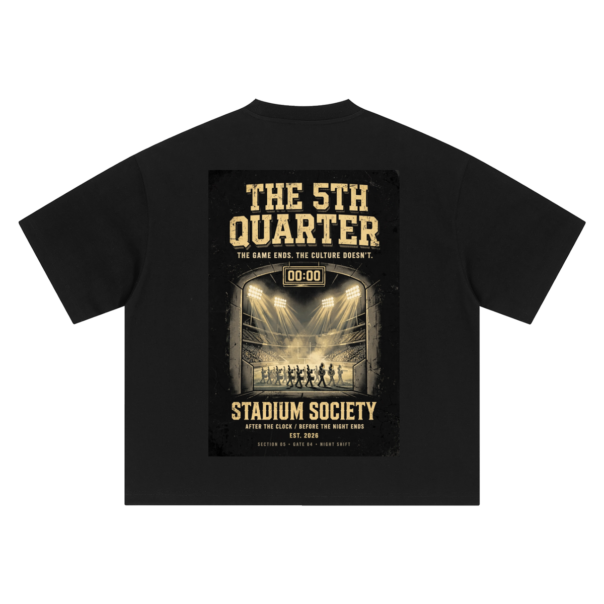 The 5th Quarter Heavyweight Tee — back view