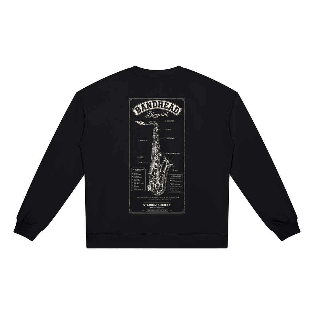 Bandhead Blueprint Alto Sax Edition Heavyweight Crewneck