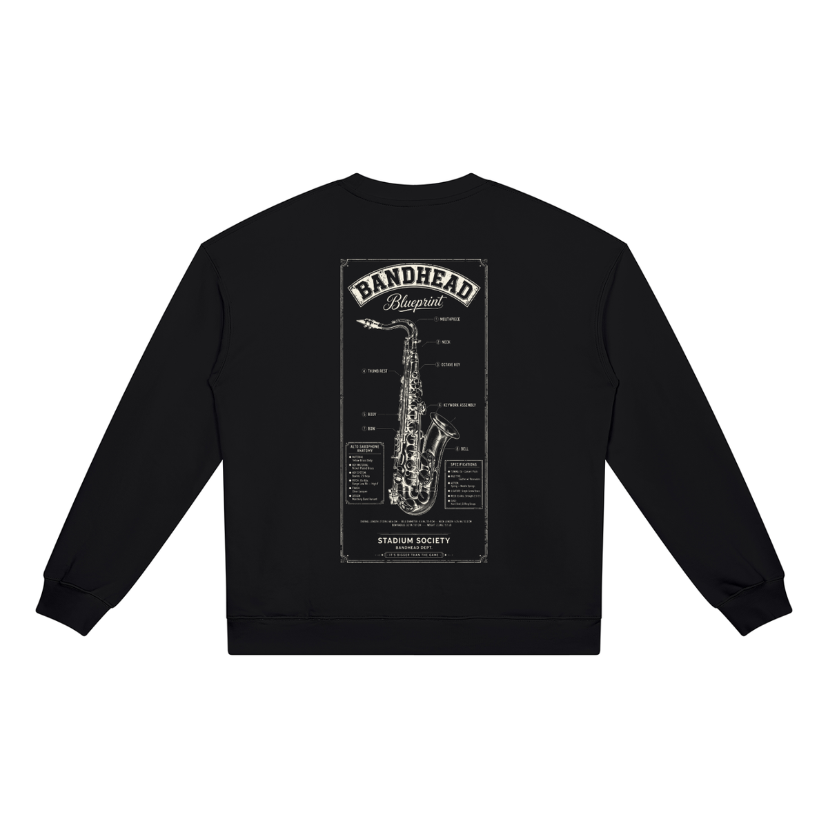 Bandhead Blueprint Alto Sax Edition Heavyweight Crewneck