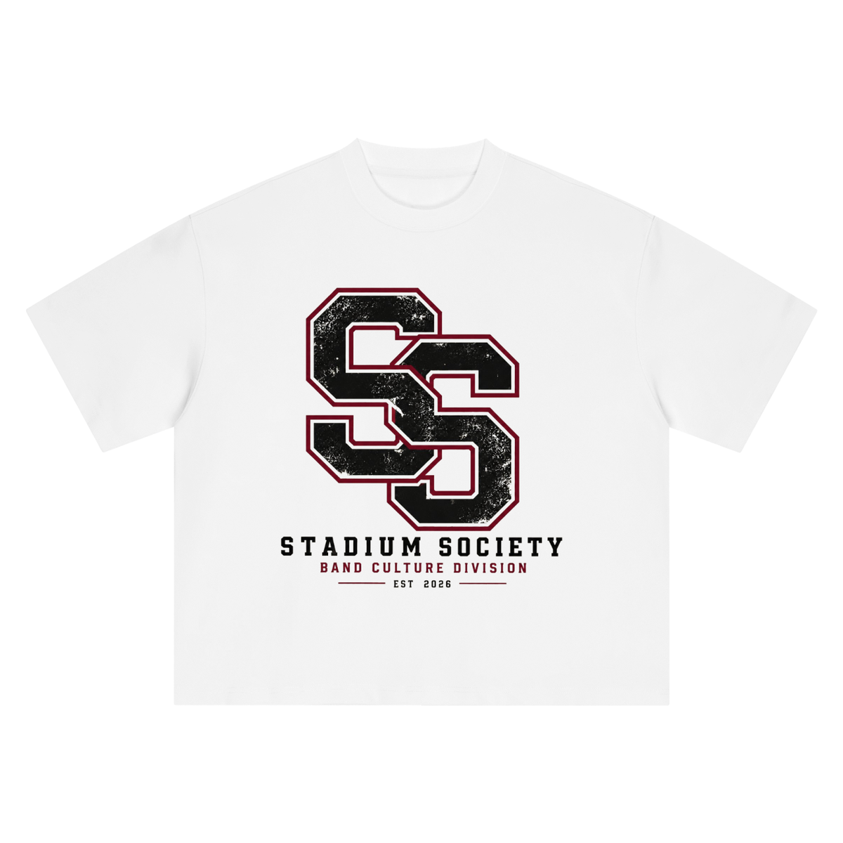 Stadium Society Interlocked SS Badge Heavyweight Tee — front view