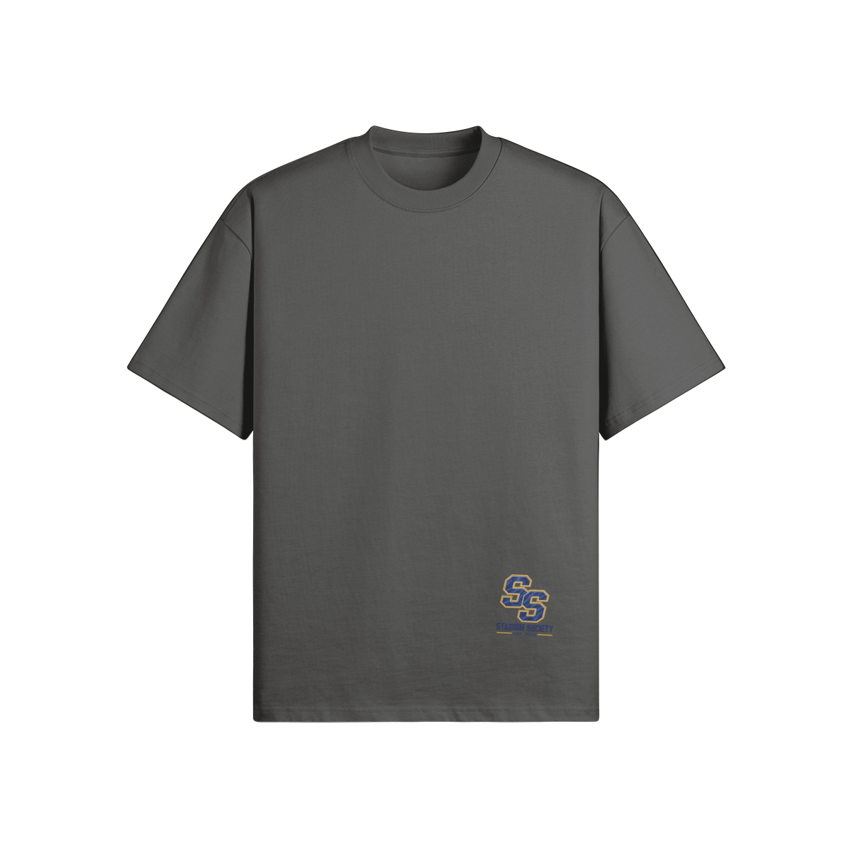 Game Day Legacy Boxy Tee — Carbon Gray front