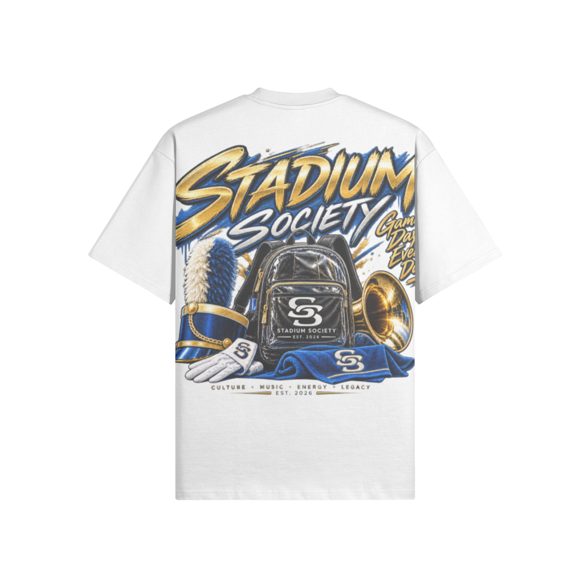 Game Day Legacy Boxy Tee — Off White back
