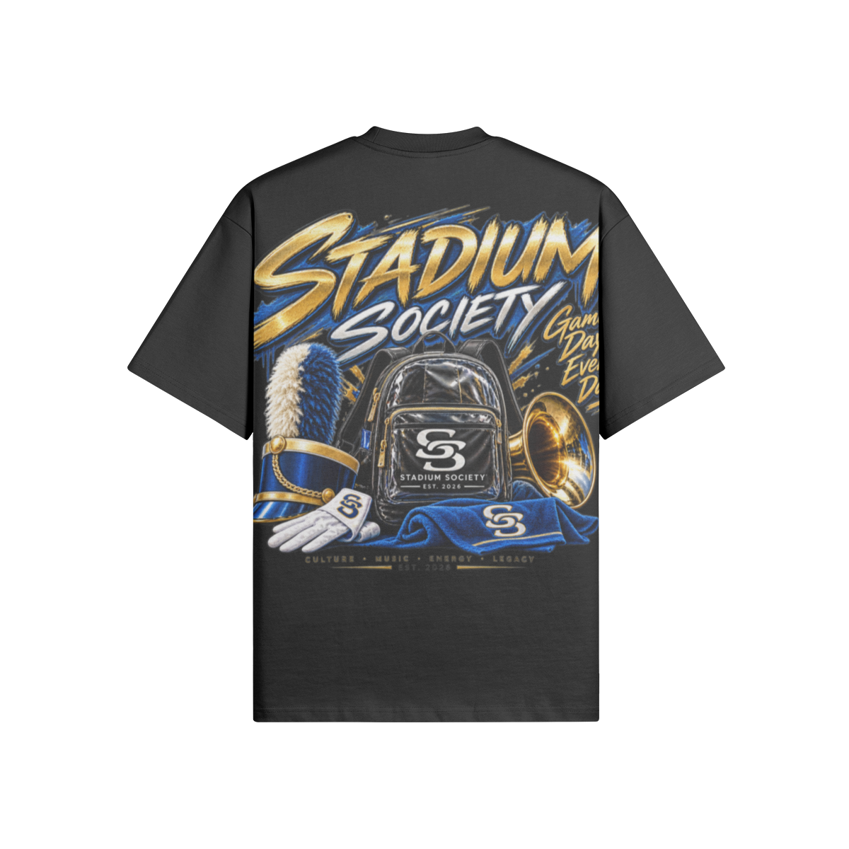 Game Day Legacy Boxy Tee — Black back