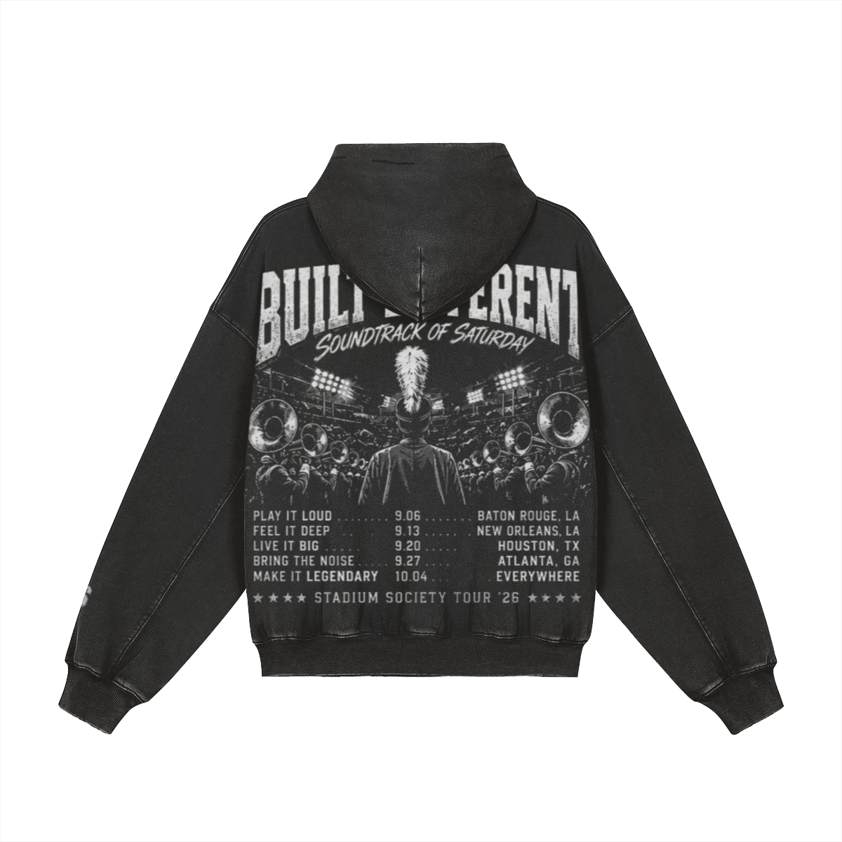 Built for This Heavyweight Snap Collar Hoodie — back