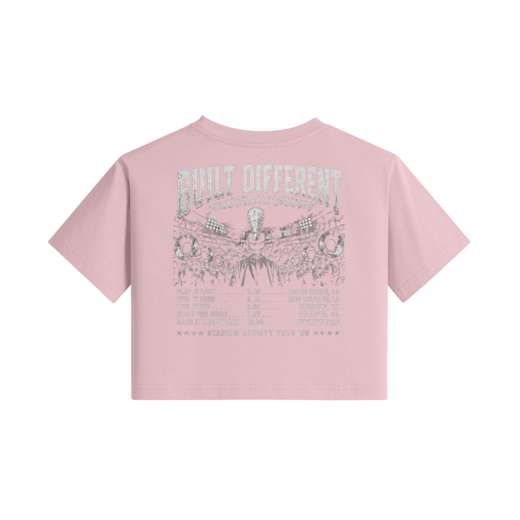 Built for This Women's Oversized Crop Tee — back view