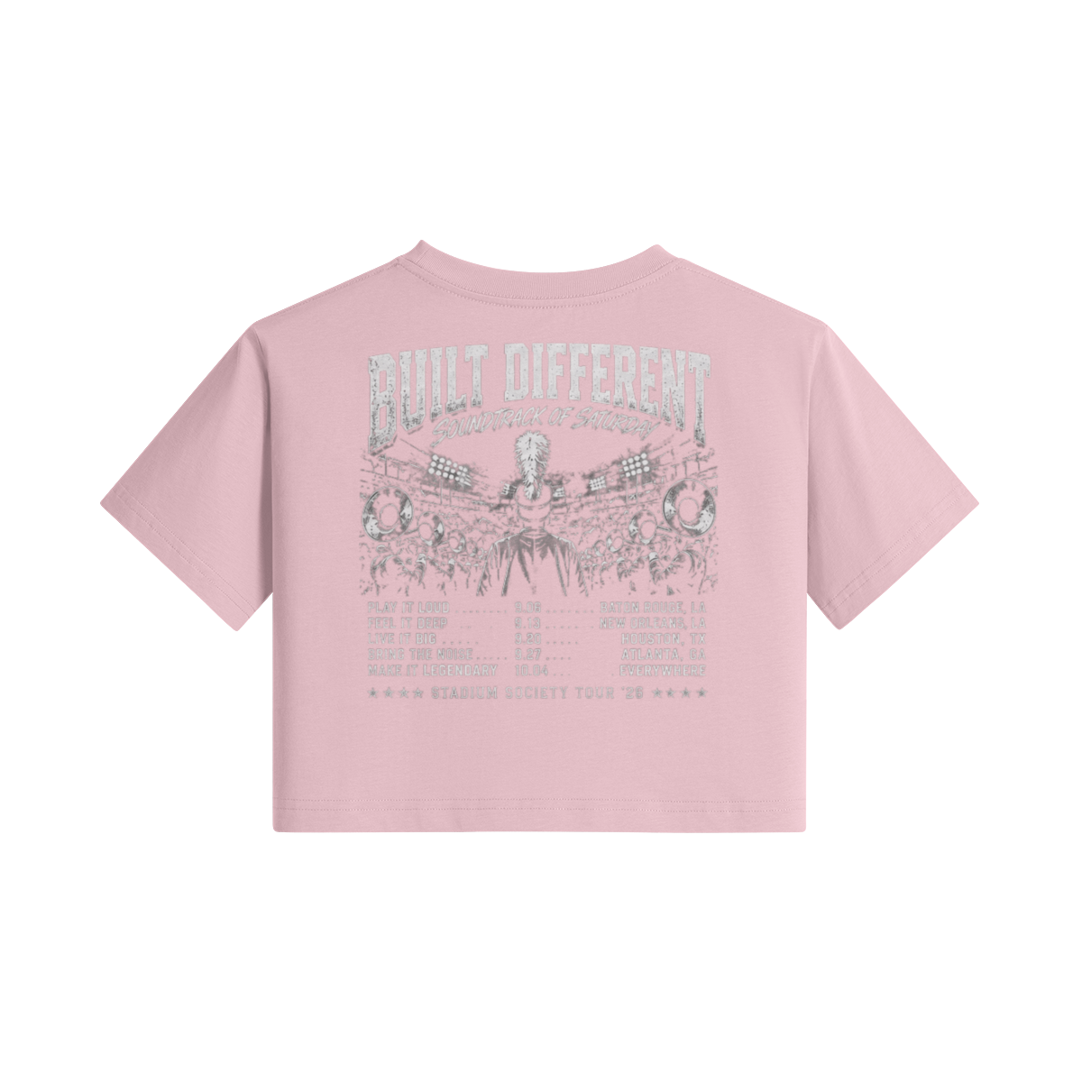 Built for This Women's Oversized Crop Tee — back view