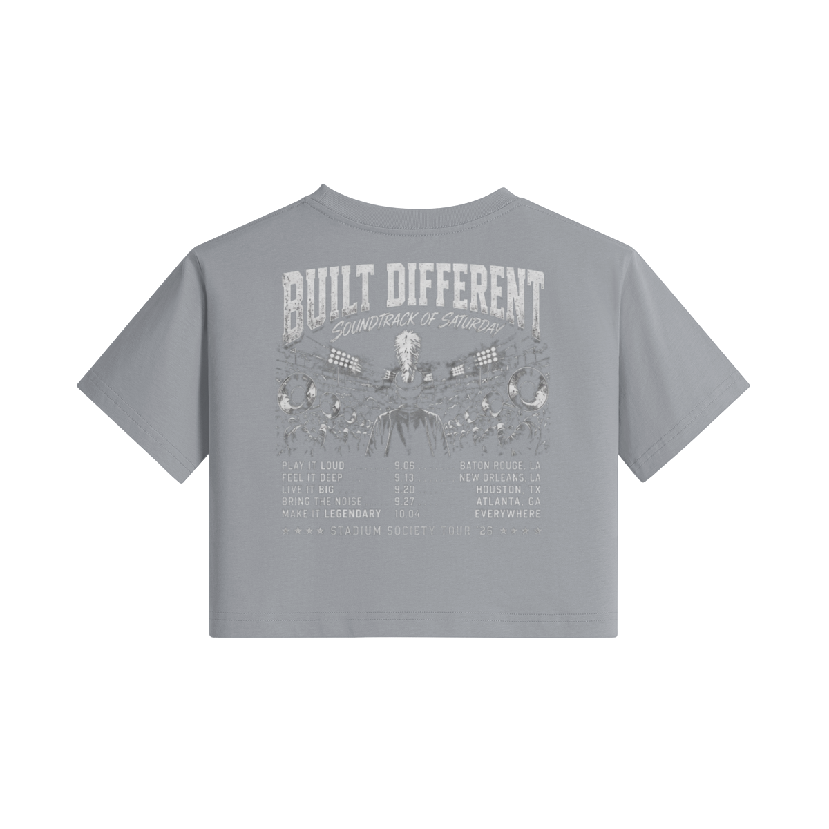 Built for This Women's Oversized Crop Tee — back view