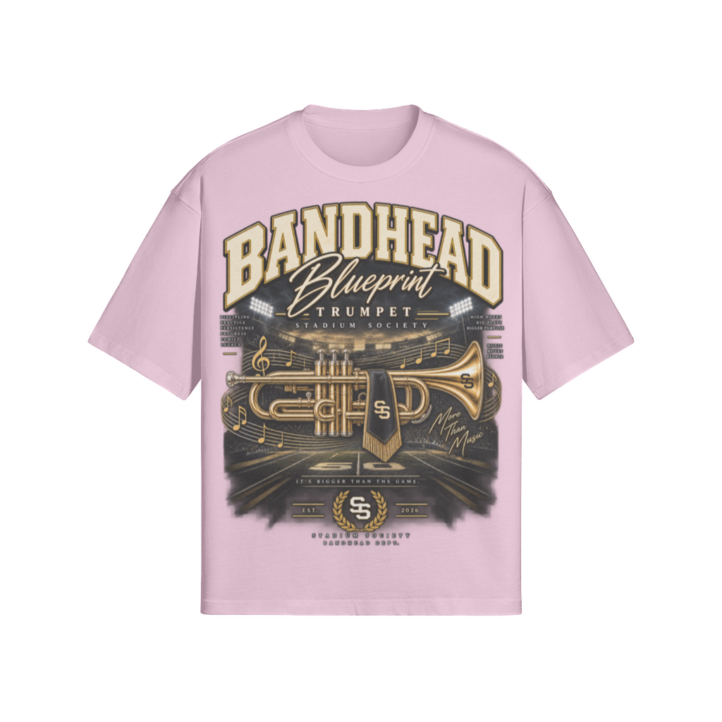 Bandhead Blueprint Trumpet Heavyweight Tee — front view