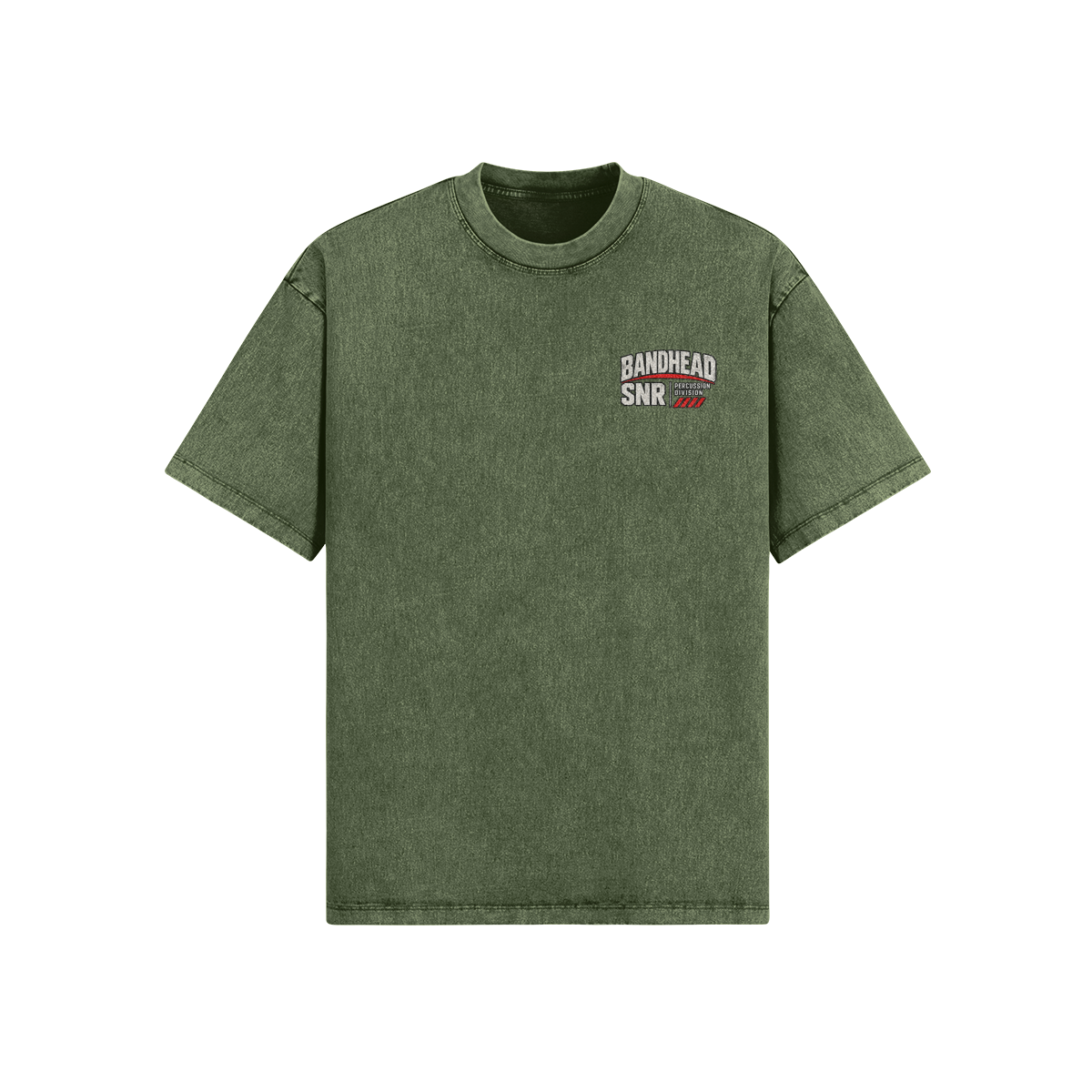 Bandhead Snare Division Tee — Rifle Green front
