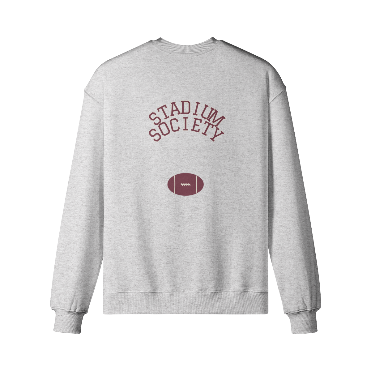 Stadium Society SS Badge Oversized Sweatshirt — Heather Gray — back