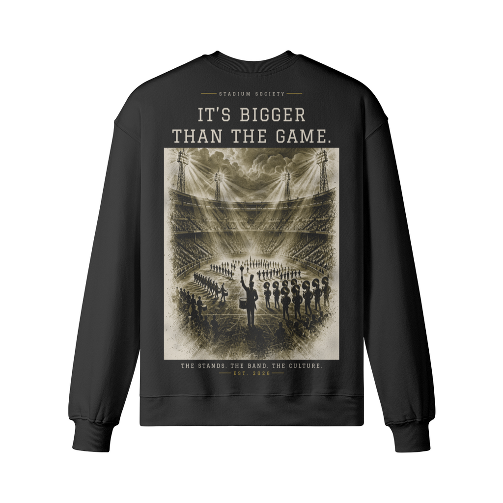 Stadium Society Script Heavyweight Crewneck — Black — back