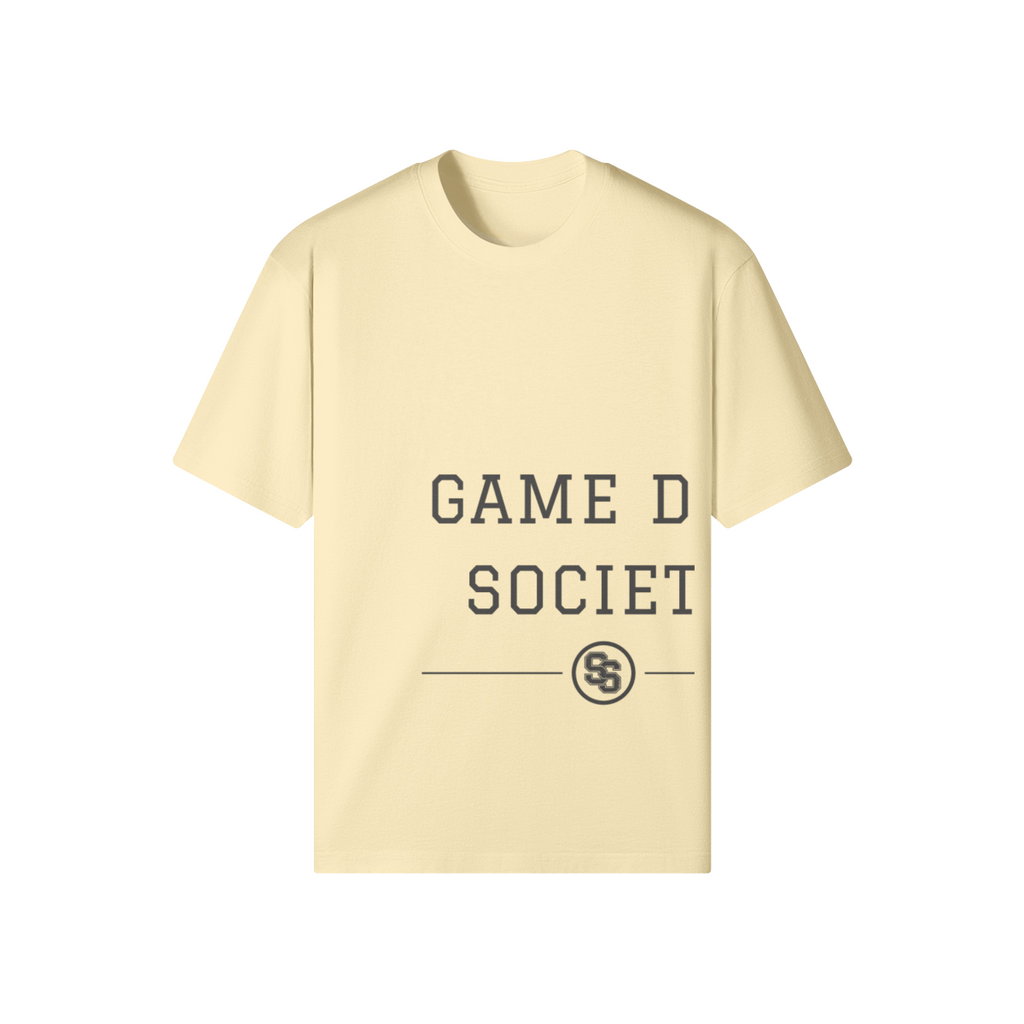 Game Day Society Medallion Heavyweight Tee — Pale Oak — apricot front
